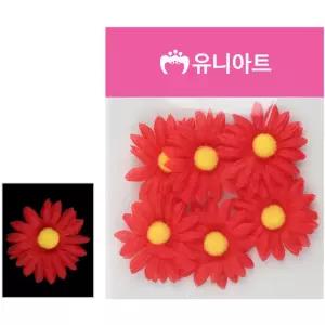 유니아트 조화꽃 뿅국화 빨강/조화/성묘/납골당/인테리어/어린이집/환경판/꽃장식/공예/재료/유치원/조화