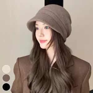 캡비니 심플한 니트 봄 겨울 베이직 여성모자 예쁜캡