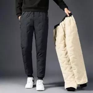 아웃도어 양털 기모 패딩 바지 데일리 겨울 일자 조거