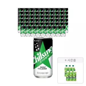 칠성사이다 제로 210ml, 60개+증정(리치 포도 500ml, 6개)