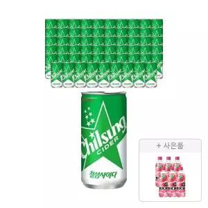 칠성사이다 210ml, 60개+증정(리치 복숭아 500ml, 6개)