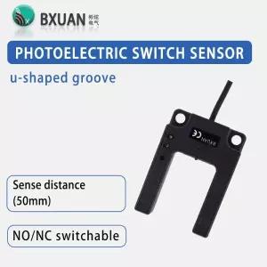 BXUAN BUP 적외선 감지 거리 30mm-50mm 광전 스위치 NPN PNP NO+NC 사각 투과형 광학 센서