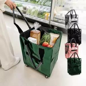 마트 캐리어 가방 쇼핑 캠핑 웨건 장바구니 시장 카트 접이식 폴딩 60L 4color