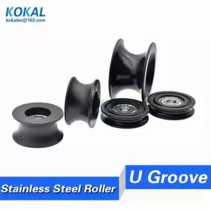 POM 나일론 PA 홈 슬라이딩 베어링 롤러 휠 코팅 볼 U/V 스테인리스 스틸 S608zz S626RS 0840SS 1 개