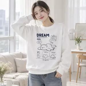 드림베어 맨투맨 국내생산 특양면 기모 남여공용 M~2XL 빅사이즈 여성 여자 남성 남자 단체 루즈핏 데일리 겨울 학생 프린팅 긴팔 후드티
