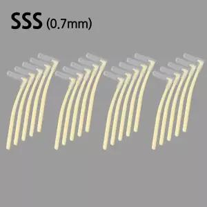 L형 덴탈 치간칫솔 SSS (0.7mm) 20P 치아 사이 이물질L자치간칫솔 치간브러쉬 치