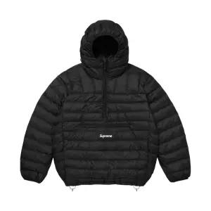26FW 슈프림 마이크로 다운 하프 집 후드 풀오버 블랙 경량패딩
