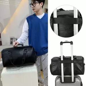 공항 패션 기내 용 레더 보스턴 백 짐 가방 코디 턴백 준비 용옷 학생 캠핑 기내용 남자트래블
