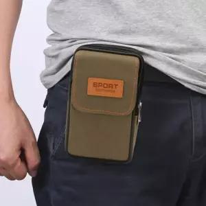 (올핀)힙색 캔버스 허리 가방 남성용 러닝 여행 전술 웨이스트백