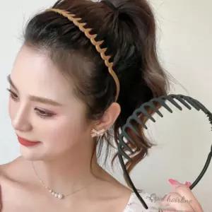(다올)헤어밴드 귀안아픈 긴 빗살 여성 머리띠 플라스틱