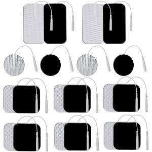 LotFancy TENS 유닛 교체 패드 다양한 크기 TENS/EMS 마사지기용 자가 접착 전극 20개 u201D X 2 - 12Pcs 3.5 4Pcs 1.25인치 원형