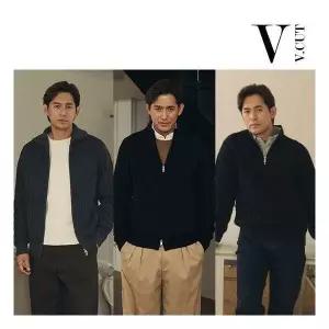 브이컷 26FW 남성 하찌 니트 집업 3종
