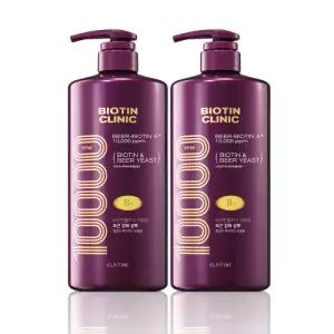 엘라스틴 볼륨케어 맥주효모 비오틴클리닉 샴푸 1000ml 2개
