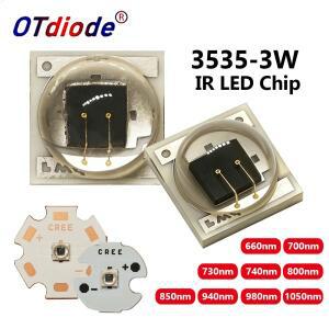 3W SMD 3535 딥 레드 적외선 LED 660nm/700nm/740nm/800nm/850nm/940nm/980NM/1050nm 비전 조명용 고출력