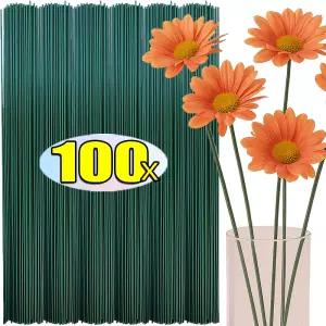 꽃철사 10050PCS 인공 그린 꽃 줄 꽃다발 파티 와이어 대한 인테리어에 재료