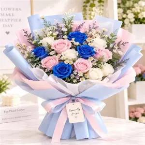 [건강나라] 비누꽃 시들지 않는 대형 사이즈 꽃다발 생일 졸업식 기념일 프로포즈 답례품 꽃 구매시 토퍼