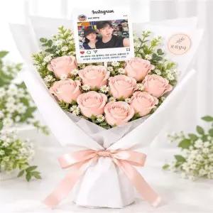 [건강나라] 시들지 않는 비누꽃 인스타 토퍼 미니 꽃다발 꽃 구매시 인스타 토퍼 증정 문구 삽입 가능한
