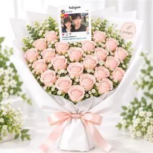 [건강나라] 시들지 않는 비누꽃 인스타 토퍼 고급 꽃다발 꽃 구매시 인스타 토퍼 증정 문구 삽입 가능한