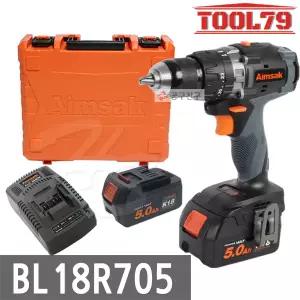 아임삭 BL18R705 MAX 20V 충전드릴 드라이버 5.0Ah*2개 BLDC모터