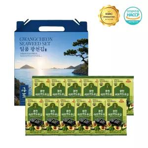 광천 해달음 아보카도유 도시락김 선물세트, 12봉