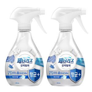 [페브리즈] 페브리즈 섬유탈취제 향균플러스 깨끗한향 (본품) 370ml X 2개 방향제 탈취제 냄새제거제