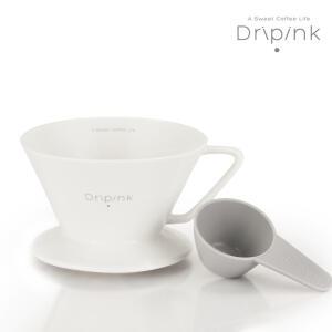 드립핑크 도자기 커피 드리퍼 화이트(국내산)