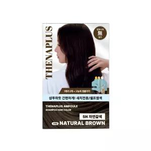 더나플러스 5분 간편 새치 염색약 셀프 흰머리 샴푸형 앰플 염색 5개입