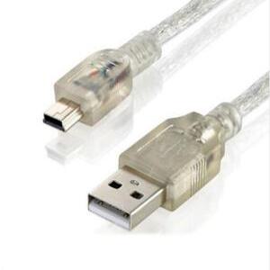 USB 미니5핀구형외장하드 블랙박스멜섹 LS PLC 데이터연결케이블 필터코어장착