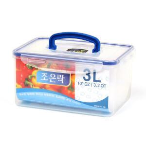 조은락 투명 밀폐용기 3.0L 손잡이 반찬통 김치통