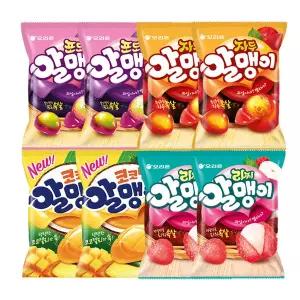 오리온 포도알맹이+자두알맹이+리찌알맹이+코코망고 알맹이 67gx각2개(총8개)