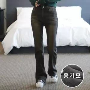 [숏/롱] 수비진 SP7315 융기모 빈티지 워싱 롱부츠컷 팬츠/여성기모청바지/기장선택