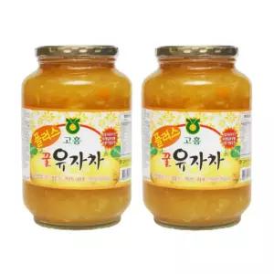 고흥 유자차 1kg 2개세트 두원농협 플러스 꿀 유자청