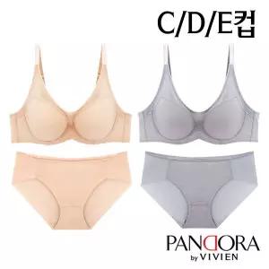 [판도라by비비안]C/D/E컵 사이드업 풀컵몰드브라팬티2종(PB7144)75C-85E