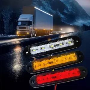 트럭 화물차 옆면등 LED 차폭등 사이드램프 미등 12V 24V 5LED 사이드라이트 2개 한세트