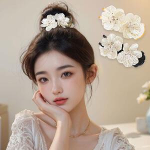 2개세츠 벚꽃 플라워 여성 헤어 집게핀 머리핀 / 올림머리 똥머리 포니테일