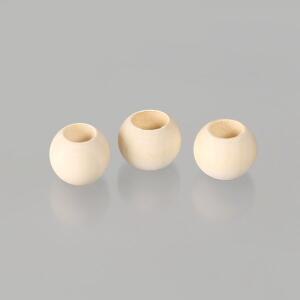 [펠트친구]20mm 큰구멍 우드볼(나무구슬)(10개) [3265]