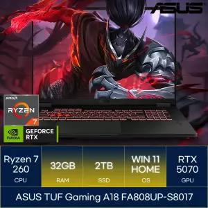 ASUS TUF Gaming A18 FA808UP-S8017 (RAM 32GB_SSD 2TB_WIN11)_마우스+장패드+백팩증정 AN
