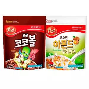 포스트 오곡코코볼1kg+아몬드후레이크1kg