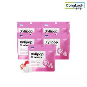 동국제약 자일리팝 자일리톨 캔디 딸기 5봉 핀란드산 자일리톨 사탕 캔디