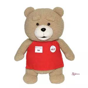 19곰테드 앞치마 35cm 레드 인형def220