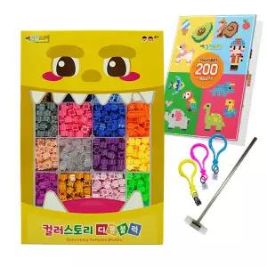 컬러스토리 디폼블럭 10mm 24색 1600p T01 + 블럭 망치 가방 고리 3p