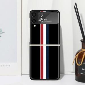 럭셔리 스포츠 라인 쿨 스트라이프 폰 케이스 갤럭시 Z 플립 7 플립7 Z플립 6 플립6 5 플립5 4 플립4 3 플립3 5G 펀다스 블라