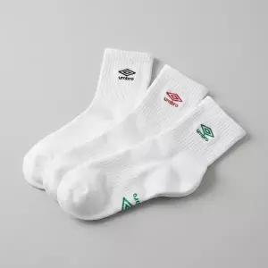 [엄브로] 자수로고 쿠셔닝 3PACK 미드 삭스 UR123CSC12WHT