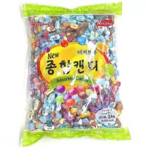 NEW 종합캔디 2.4 kg (대용량)/사탕/대용량/미니/디저트/캔디/세트/벌크/종합/탕비실/과일/맛있는/후르츠