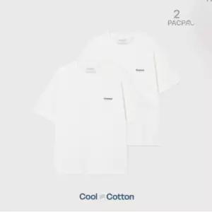 커버낫 반팔티 CQK CO2602STE1-WH 쿨 코튼 2-PACK 티셔츠 화이트