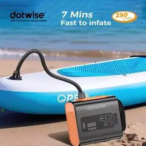 DOTWISE 22PSI 고유량 야외 캠핑 펌프 에어 매트리스 카약 패들 무선 휴대용 전기 야외 에어 펌프