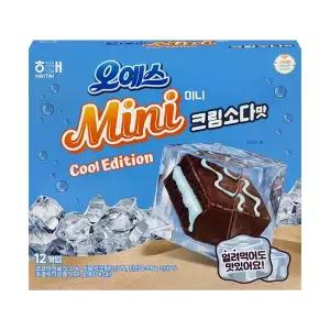 해태 오예스 미니 크림소다맛 192g 한정판 초코 케이크 파이