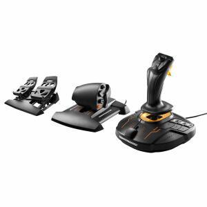 국내 정품 Thrustmaster T16000M FCS 플라이트 팩 - 조이스틱, 스로틀, 래더 페달을 갖춘 완전한 비행 제어 시스템. PC용 HEART HallEffect AccuRate 기술을 탑재.
