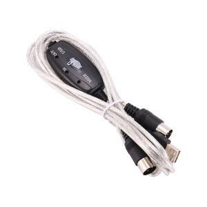 호환 ABAN USB to MIDI 5핀 케이블 컨버터 2 in 1 PC 오디오 출력 편집 (피아노 전자 악기용)