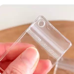 PVC 타공 지퍼백 10P 미니 지퍼백 파츠 보관 꾸미기용 걸이형 소포장 4x6cm